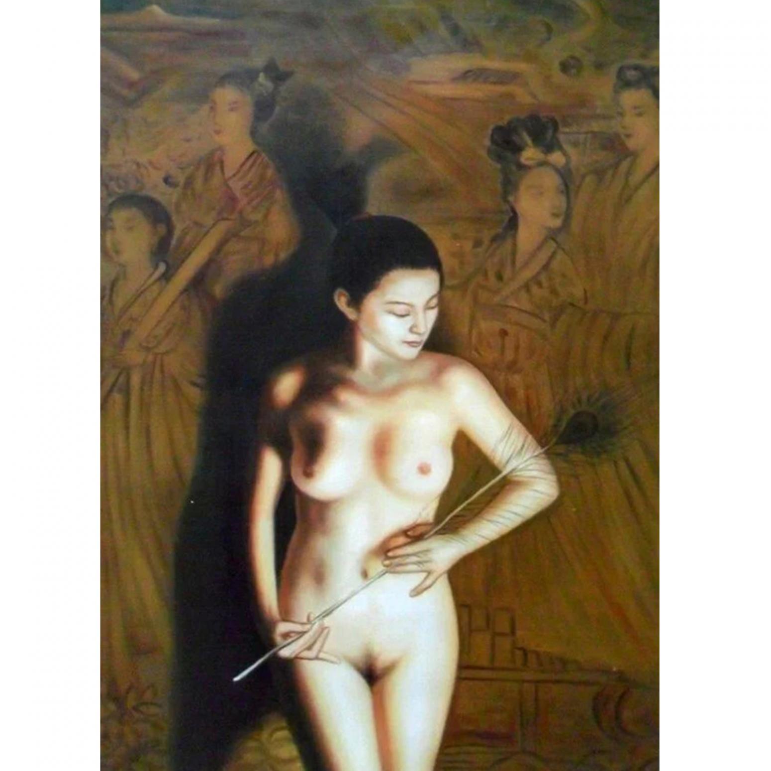 陈力油画作品《女人体油画》