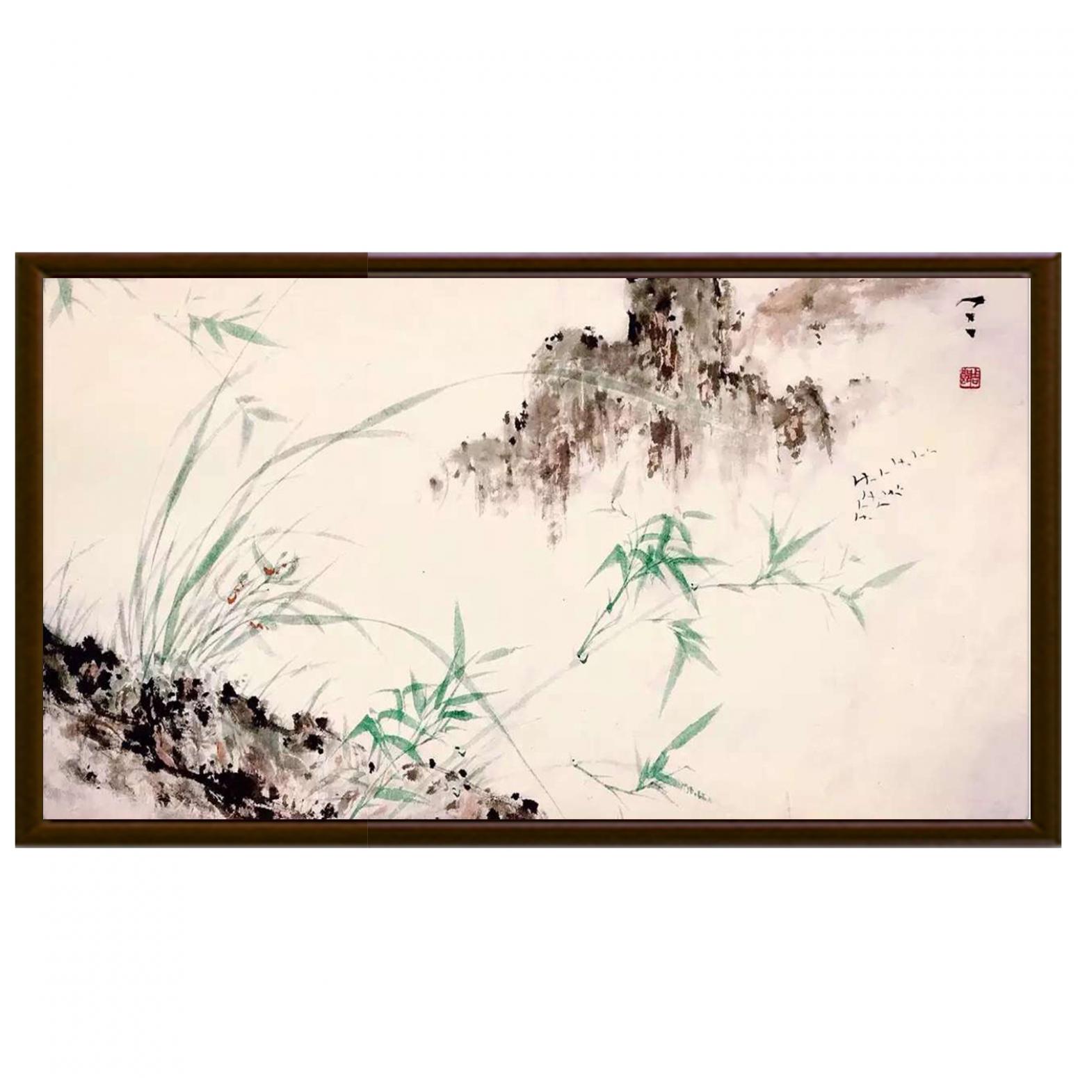 周牧天国画作品《【雾山袅绕】作者周牧天》【图2】