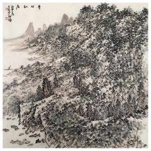 郎祎国画作品《【青山】作者郎祎》价格4800.00元