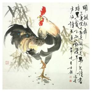 卢士杰国画作品《【闻鸡起舞2】作者卢士杰》价格768.00元