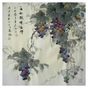 卢士杰国画作品《【一曲秋歌醉家乡】作者卢士杰》价格1200.00元