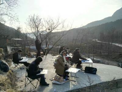 徐家康日记-在太行写生数日，天寒地冻，墨都冻成冰渣，大家戏称这叫冰墨画法………写字更不可能，【图1】