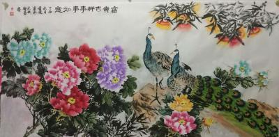 李国庆日记-是人甚爱牡丹，雍容华贵，送礼佳品，近作国画牡丹三幅《花开富贵》【图1】