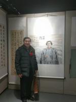 艺术家刘建国日记:纪念毛主席诞辰书画展，我的国画作品《峥嵘岁月》，《东方》等参【图3】