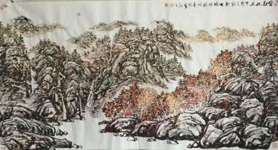 马培童日记-马培童作品，国画：焦墨焦彩的相遇，品的是心韵，醉的是墨彩，一方暖阳给予的是温暖，【图5】