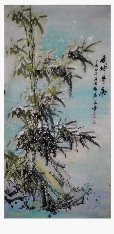 党文军日记-国画作品《瑞雪青竹报平安》《岁寒三友》，党文军作【图2】