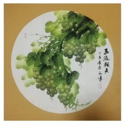 党文军日记-新作《硕果累累》《玉液飘香》，四尺斗方68×68cm，作者党文军【图1】