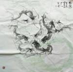 胡小炜（润德）日志-国画《畅游》69×69cm，胡小炜【图1】