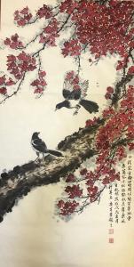 石广生国画作品《三角梅》议价