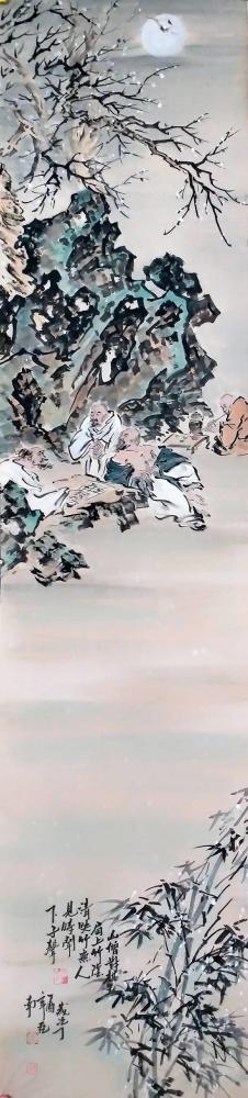 李亚南日记-李亚南书画工作室作品，《国画人物四屏》。【图2】