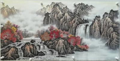 谷风日记-我的国画山水作品，迷蒙群山，秀丽恬静。世外桃源，远离尘世喧嚣。
谷风【图3】