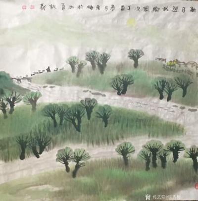 陈秀梅日记-《秋山余晖胜朝霞》《山乡春意》
很久没晒画了，近期画的小斗方，与大家分享一下，【图6】