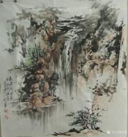 艺术家范锻日记:国画山水画《根深则叶茂，源远则流长》
范锻 作品【图0】