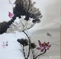 艺术家李同辉日记:国画花鸟练笔作品《荷花》《牡丹》，四尺斗方
李同辉【图0】