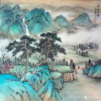 艺术家墨丹日记:国画《溪山古韵》，墨丹作品【图0】