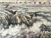 艺术家祝汉山日记:华山烟雨划雲空，渭水飞雪入河洛。祝汉山国画【图0】