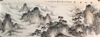 李伟成日记-精品小六山水，《江山渔乐》、《黄山神韵》，李伟成国画作品【图2】