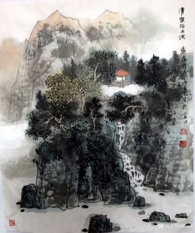 蒋元生日记-国画山水画《清泉石上流》《苗嶺春色》，敬请欣赏，欢迎订制【图1】