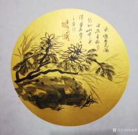 艺术家朱德茂日记:今作国画小品梅兰竹菊四幅：
  《梅》～“墙角数枝梅，凌寒【图1】