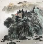 蒋元生日志-每日一画，国画山水画《清泉石上流》，尺寸50*50cm【图1】