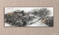 艺术家路永仁日记:国画山水画《家山逐梦北风里》，请欣赏【图0】