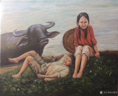 宋德发日记-体现姐弟亲情的水粉人物画4幅，是否有感【图2】