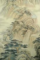 艺术家韩梅日记:仿古山水画《山居图》，配局部特写，刚画完，尚未落款，请欣赏，【图2】