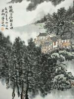 艺术家陈宏洲日记:国画山水画新作《闲听江流静看山》，60*60cm，请欣赏【图3】