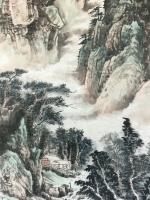 艺术家祝汉山日记:国画山水画《峰峰祥云升，壑壑流水声。千里不觉远，万也可征。》【图2】