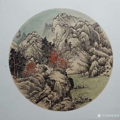 高勇利日记-国画山水画斗方一组，50*50cm，欢迎订制【图3】