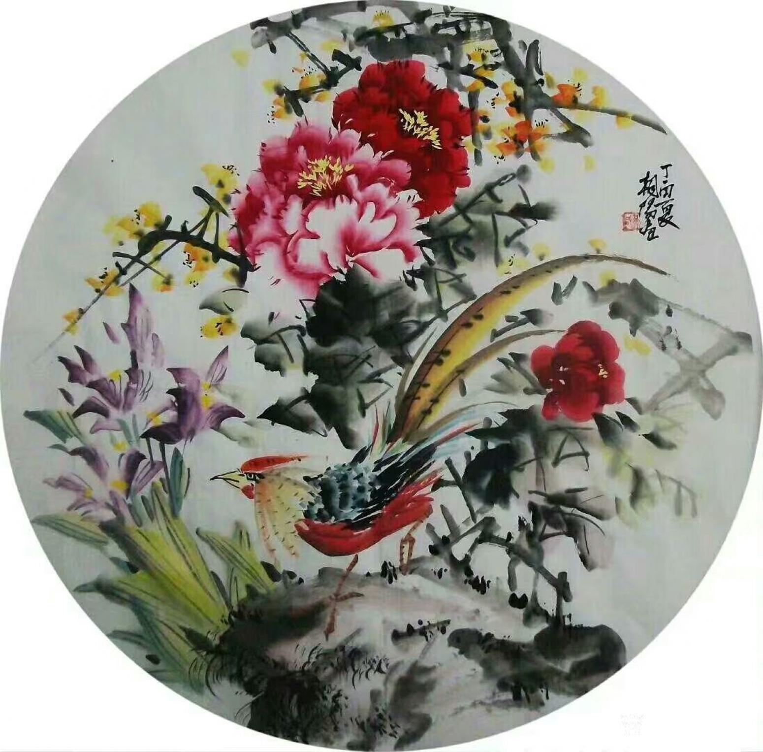 吴朝阳国画作品《锦上添花》