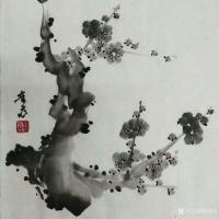 艺术家陈奇飞日记:国画水墨花鸟画“梅、兰、竹、菊”小品一套，尺寸50*50cm【图0】