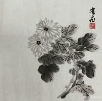 艺术家陈奇飞日记:国画水墨花鸟画“梅、兰、竹、菊”小品一套，尺寸50*50cm【图3】