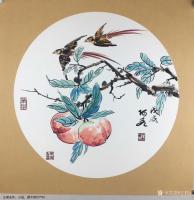 艺术家王君永日记:近期画了一批花鸟画斗方，尺寸50*50cm，请欣赏【图1】