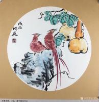 艺术家王君永日记:近期画了一批花鸟画斗方，尺寸50*50cm，请欣赏【图5】