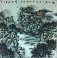 艺术家刘应雄日记:刘应雄新潇湘八景山水画新作选。
《万里江山朝九巅》，《湘江【图3】