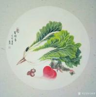 艺术家马新荣日记:《百财图》，箩卜白菜，各有所爱，工笔画小品5*50cm，喜欢【图0】