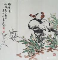 艺术家吴景砚日记:《丹宝翠羽》，《乾坤清气》，《确实有仙境》，国画花鸟画小品三【图2】