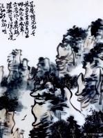 艺术家龚光万日记:国画写意山水画“万壑烟光动，千林雨气通。五冠西畔九龙东。水墨【图2】