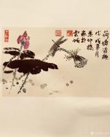 艺术家叶仲桥日记:每天一画：《荷塘清趣》国画花鸟画，规格38*28cm ，请欣【图1】