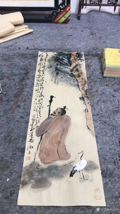 牟凌艳日记-国画写意人物画“鸟穿浮云云不惊,沙沉流水水尚清。任他尘世多喧嚣,静我凡心立功名”【图5】