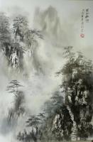 艺术家陈刚日记:近作《黄山松烟》，国画山水画，《农家院》。
享受38度高温【图0】