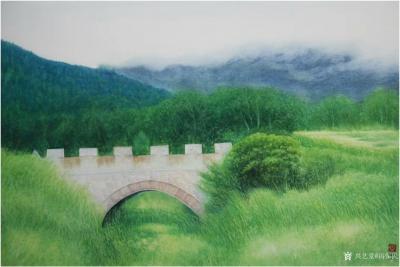 冯保民日记-《废弃的石桥》，水彩画，40＊60cm，写生作品欣赏【图1】