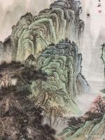 艺术家刘传军日记:308号作品《绿水青山气象新》，仿古山水画，绿水青山新气象。【图5】