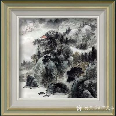 蒋元生日记-新作品展示《清泉出山涧》，《深山幽居图》，国画山水画，尺寸60*60cm。清欣赏【图4】