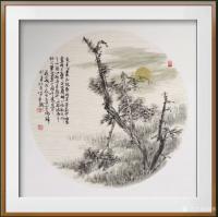 艺术家郎祎日记:国画山水画小品《塞北幽居》尺寸60*60cm，“中国传统的留【图0】