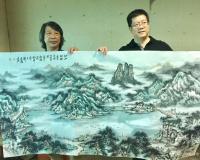 艺术家刘应雄日记:邓文胜大律师订制的4幅国画山水畫完成，《仙山神韵》《南岳晨曦【图1】