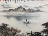 艺术家罗树辉日记:四尺整纸《一叶轻舟万里途》国画山水画近作【图4】