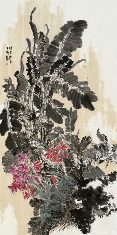 马卫巍日记-《清骨传香》自有芬芳……国画花鸟画，四尺68x138cm,不忘初心，继续努力，拼【图1】