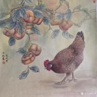 艺术家汪林日记:完成作品《富贵大吉》尺寸75x60cm，《事事大吉》尺寸50【图2】